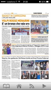 ARTICOLO GIORNALE VOLPI ROSSE